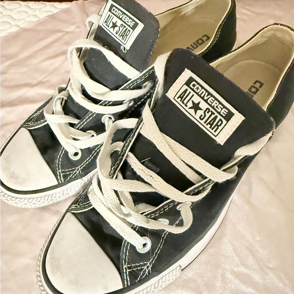 Converse All Star Kids Black Canvas Low-Top Sneakers